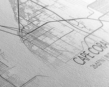 Carregar imagem no visualizador da galeria, Cape Coral Street Map, Florida Map, Map Print, Modern Art, Wall Art, Canvas Art, Rustic Décor, Bedroom Décor Women, Gift For The Home
