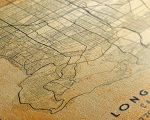 Load image into Gallery viewer, Long Beach map print poster or framed canvas | California map print poster canvas | Long Beach city map print poster canvas, distressed map
