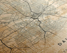 Load image into Gallery viewer, Dallas Map Canvas Print, Texas Map Print, Texas Wall Art, Dallas Map Poster, US, USA Maps, Dallas Maps, Map Gifts, Large Framed Map Print
