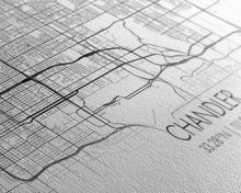 Cargar imagen en el visor de la galería, Chandler Street Map, Arizona Map, Map Print, Modern Art, Wall Art, Canvas Art, Office Décor, Prints Wall Art, Farmhouse Prints, Room Décor
