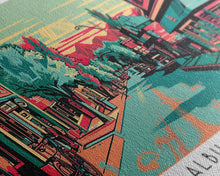 Carregar imagem no visualizador da galeria, Albuquerque New Mexico Panoramic Travel Poster Canvas Print
