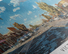 Carregar imagem no visualizador da galeria, Victorville California Panoramic Wall Art, Framed Canvas Print, Retro Style Travel Poster, Unique Home Decor, Artistic Office Piece, Original Gift

