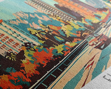 Load image into Gallery viewer, El Paso Texas Panoramic Wall Art, Retro Pop Art Framed Canvas Print, Mid Century Modern Travel Poster, Living Room Decor, Office Wall Art
