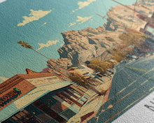 Carregar imagem no visualizador da galeria, Buckeye Arizona Panoramic Painting, Mid Century Modern Framed Canvas Print, Retro Pop Art Travel Poster, Office Wall Art Decor, City Print
