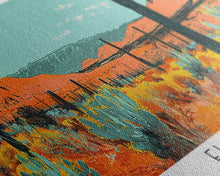 Load image into Gallery viewer, El Paso Texas Panoramic Painting, Mid Century Modern Framed Canvas Print, Retro Pop Art Travel Poster, Living Room Wall Decor
