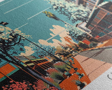 Carregar imagem no visualizador da galeria, Gilbert Arizona Panoramic Painting, Framed Canvas Print, Mid Century Modern Wall Art, Retro Pop Art Travel Poster, Office Art, Cityscape Decor, Gift Idea
