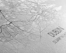 Load image into Gallery viewer, Dublin Street Map, Ireland Map, Map Art, Minimalist Art, Wall Art, Canvas Art, Game Room Décor, Man Cave Wall Décor, Industrial Décor
