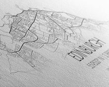 Load image into Gallery viewer, Panoramic Edinburgh City Map, United Kingdom Art, Map Print, Minimalist Wall Art, Canvas Art, Housewarming Gift, Street Map, Closing Gift
