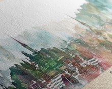 Load image into Gallery viewer, Bern Switzerland Travel Art, City Art, Framed Canvas Print or Metal Wall Art, Europe Travel Poster, Panoramic Wall Art, Extra Wide Wall Art
