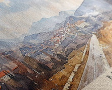 Load image into Gallery viewer, Brčko Bosnia Wall Art, Panoramic Travel Poster, Panoramic Framed Canvas Print, City Wall Art, Wall Hanging Home Decor, Travel Art
