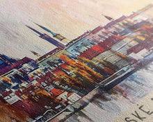 Cargar imagen en el visor de la galería, Ceske Budejovice Czech Wall Art, Panoramic Travel Poster, Panoramic Framed Canvas Print, City Wall Art, Wall Hanging Home Decor, Travel Art
