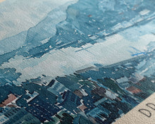 Load image into Gallery viewer, Drammen Norway Travel Print Wall Art, Panoramic City Art, Travel Art, Wall Decor, Vacation Gift, Framed Canvas Print Or Metal Art
