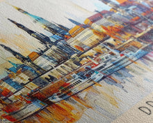 Load image into Gallery viewer, Dresde Germany Travel Art, City Art, Framed Canvas Print or Metal Wall Art, Europe Travel Poster, Panoramic Wall Art, Extra Wide Wall Art
