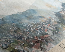 Load image into Gallery viewer, Elbasan Albania Travel Print Wall Art, Panoramic City Art, Travel Art, Wall Decor, Vacation Gift, Framed Canvas Print Or Metal Art
