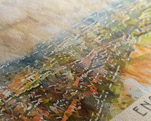 Load image into Gallery viewer, Enschede Netherlands Wall Art, Panoramic Travel Poster, Panoramic Framed Canvas Print, City Wall Art, Wall Hanging Home Decor, Travel Art
