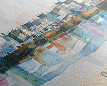 Carregar imagem no visualizador da galeria, Galway Ireland Panoramic Travel Poster, Framed Canvas Print or Metal Wall Art, Travel Art, Home Decor, Panoramic Painting, Midcentury Art
