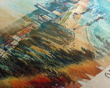 Load image into Gallery viewer, Gdynia Poland Travel Art, City Art, Framed Canvas Print or Metal Wall Art, Europe Travel Poster, Panoramic Wall Art, Extra Wide Wall Art
