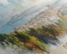 Load image into Gallery viewer, Getafe Spain Panoramic Travel Poster, Framed Canvas Print or Metal Wall Art, Travel Art, Home Decor, Panoramic Painting, Midcentury Art
