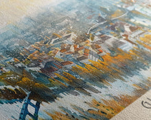 Carregar imagem no visualizador da galeria, Gliwice Poland Panoramic Travel Poster, Framed Canvas Print or Metal Wall Art, Travel Art, Home Decor, Panoramic Painting, Midcentury Art
