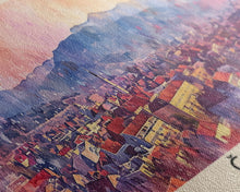 Carregar imagem no visualizador da galeria, Čačak Serbia Wall Art, Panoramic Travel Poster, Panoramic Framed Canvas Print, City Wall Art, Wall Hanging Home Decor, Travel Art
