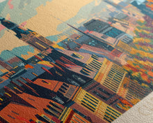 Cargar imagen en el visor de la galería, Chemnitz Germany Wall Art, Panoramic Travel Poster, Panoramic Framed Canvas Print, City Wall Art, Wall Hanging Home Decor, Travel Art
