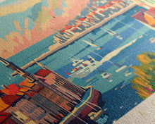 Carregar imagem no visualizador da galeria, A Coruña Spain Travel Art, City Art, Framed Canvas Print or Metal Wall Art, Europe Travel Poster, Panoramic Wall Art, Extra Wide Wall Art
