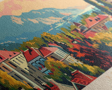 Load image into Gallery viewer, Braila Romania Travel Art, City Art, Framed Canvas Print or Metal Wall Art, Europe Travel Poster, Panoramic Wall Art, Extra Wide Wall Art
