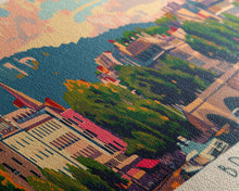 Carregar imagem no visualizador da galeria, Bristol United Kingdom Panoramic Travel Poster, Framed Canvas Print or Metal Wall Art, Travel Art, Home Decor, Panoramic Painting, Midcentury Art
