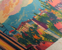 Carregar imagem no visualizador da galeria, Bytom Poland Panoramic Travel Poster, Framed Canvas Print or Metal Wall Art, Travel Art, Home Decor, Panoramic Painting, Midcentury Art
