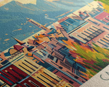 Carregar imagem no visualizador da galeria, Cagliari Italy Wall Art, Panoramic Travel Poster, Panoramic Framed Canvas Print, City Wall Art, Wall Hanging Home Decor, Travel Art
