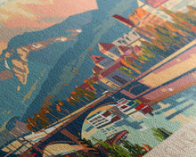 Cargar imagen en el visor de la galería, Cheboksary Russia Travel Art, City Art, Framed Canvas Print or Metal Wall Art, Europe Travel Poster, Panoramic Wall Art, Extra Wide Wall Art
