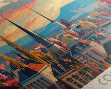 Load image into Gallery viewer, Coventry United Kingdom Wall Art, Panoramic Travel Poster, Panoramic Framed Canvas Print, City Wall Art, Wall Hanging Home Decor, Travel Art
