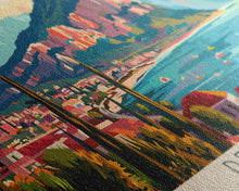 Load image into Gallery viewer, Denizli Turkey Wall Art, Panoramic Travel Poster, Panoramic Framed Canvas Print, City Wall Art, Wall Hanging Home Decor, Travel Art
