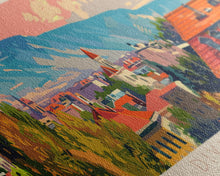 Load image into Gallery viewer, Diyarbakr Turkey Panoramic Travel Poster, Framed Canvas Print or Metal Wall Art, Travel Art, Home Decor, Panoramic Painting, Midcentury Art
