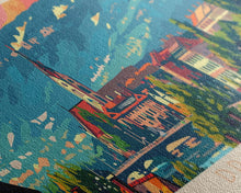 Load image into Gallery viewer, Drammen Norway Travel Print Wall Art, Panoramic City Art, Travel Art, Wall Decor, Vacation Gift, Framed Canvas Print Or Metal Art
