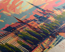 Load image into Gallery viewer, Dresde Germany Travel Art, City Art, Framed Canvas Print or Metal Wall Art, Europe Travel Poster, Panoramic Wall Art, Extra Wide Wall Art
