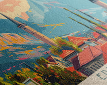 Load image into Gallery viewer, Erzurum Turkey Travel Print Wall Art, Panoramic City Art, Travel Art, Wall Decor, Vacation Gift, Framed Canvas Print Or Metal Art
