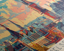 Carregar imagem no visualizador da galeria, Gelsenkirchen Germany Panoramic Travel Poster, Framed Canvas Print or Metal Wall Art, Travel Art, Home Decor, Panoramic Painting, Midcentury Art
