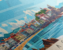 Carregar imagem no visualizador da galeria, A Coruńa Spain Travel Art, City Art, Framed Canvas Print or Metal Wall Art, Europe Travel Poster, Panoramic Wall Art, Extra Wide Wall Art
