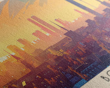 Load image into Gallery viewer, Bochum Germany Panoramic Travel Poster, Framed Canvas Print or Metal Wall Art, Travel Art, Home Decor, Panoramic Painting, Midcentury Art
