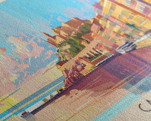 Carregar imagem no visualizador da galeria, Cagliari Italy Wall Art, Panoramic Travel Poster, Panoramic Framed Canvas Print, City Wall Art, Wall Hanging Home Decor, Travel Art
