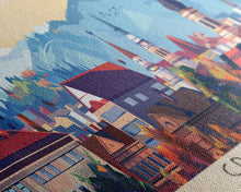 Load image into Gallery viewer, Craiova Romania Travel Print Wall Art, Panoramic City Art, Travel Art, Wall Decor, Vacation Gift, Framed Canvas Print Or Metal Art
