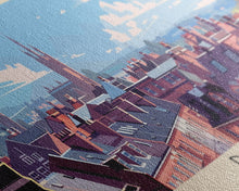 Load image into Gallery viewer, Derby United Kingdom Travel Print Wall Art, Panoramic City Art, Travel Art, Wall Decor, Vacation Gift, Framed Canvas Print Or Metal Art

