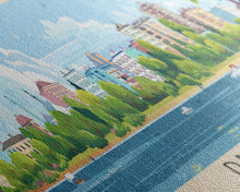 Load image into Gallery viewer, Dnipro Ukraine Wall Art, Panoramic Travel Poster, Panoramic Framed Canvas Print, City Wall Art, Wall Hanging Home Decor, Travel Art
