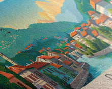 Load image into Gallery viewer, Doboj Bosnia Travel Print Wall Art, Panoramic City Art, Travel Art, Wall Decor, Vacation Gift, Framed Canvas Print Or Metal Art
