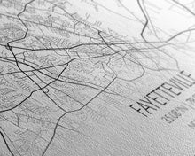 Load image into Gallery viewer, Fayetteville Street Map, North Carolina Map, Map Art, Minimalist Art, Wall Art, Canvas Art, Gift For Parents, Girls Room Décor, Cabin Décor
