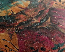 Load image into Gallery viewer, Dark Demon with Menacing Smile Framed Canvas Print, Halloween Art, Creepy Wall Art, Spooky Home Decor, Scary Art, Creepy Living Room Decor
