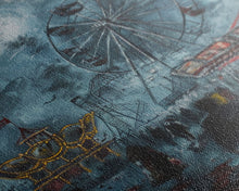 Load image into Gallery viewer, Eerie Carnival, Halloween Art, Spooky Wall Decor, Framed Canvas Print, Creepy Art, Halloween Wall Decor, Seasonal Wall Art, Scary Artwork
