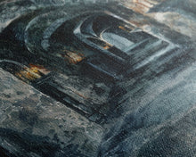 Load image into Gallery viewer, Dark Gothic Hallway Halloween Art, Spooky Hallway, Haunted Passage, Creepy Architecture, Gothic Decor, Framed Canvas Print
