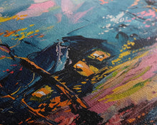 Load image into Gallery viewer, Eerie Moonlit Cemetery Framed Canvas Print, Halloween, Haunted Graveyard Wall Art, Gothic Horror Decor, Spooky Artwork, Framed Canvas Print
